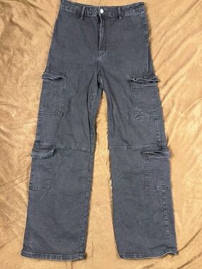 Windsor Black Straight Leg Cargo Jeans